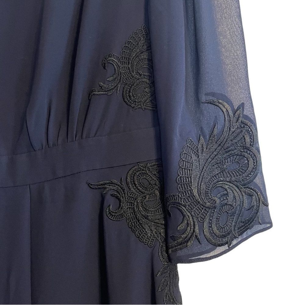 Ted Baker Gaenor Embroidered Mini Dress Midnight Blue - Picture 4 of 8
